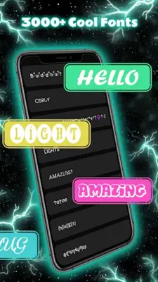 Thunder Neon Wolf Theme android App screenshot 1