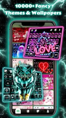 Thunder Neon Wolf Theme android App screenshot 3