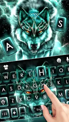 Thunder Neon Wolf Theme android App screenshot 4